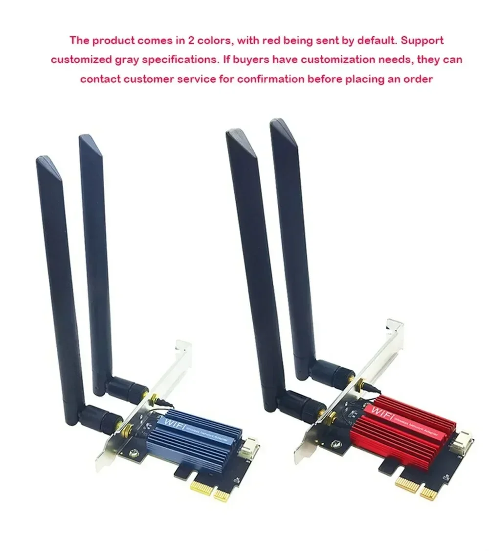 PCI-E WiFi 5 Network Card Wireless Adapter AC1200 Dual Band 2.4G/5GHz For Bluetooth 4.0 Desktop Laptop Windows 7/8/10/11