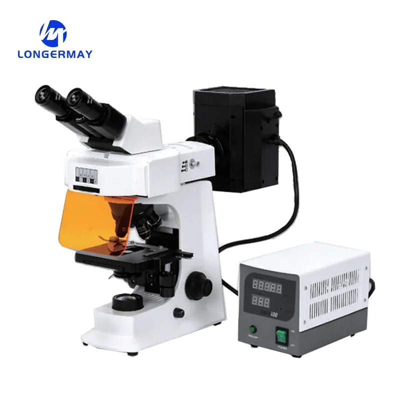 Fluorescence biological and digital microscope with electric