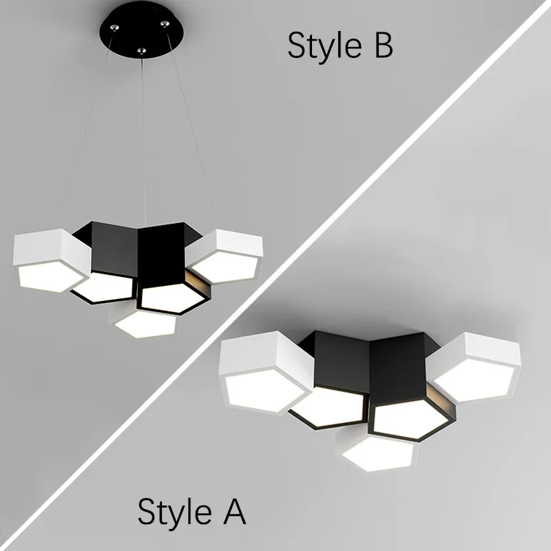 Moderno LED teto lustre para sala de estar, quarto, cozinha, mesa de jantar, preto, branco, diamante lâmpada, escritório, estudo, luzes pendente