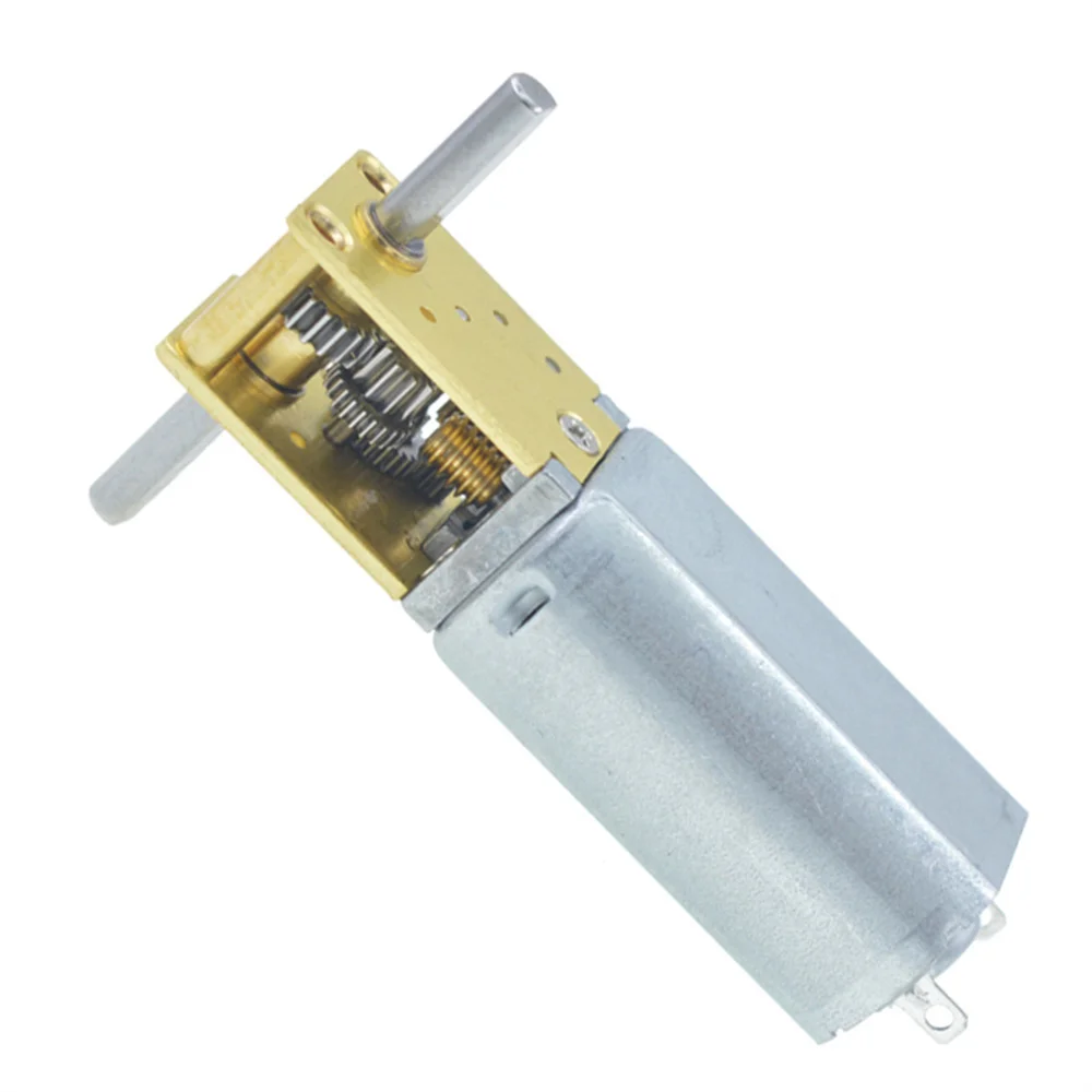 1218-050 Micro Metal Gear Motor DC 3/6/12V Low Speed High Torque Self Locking Turbo Worm Gear Reduction Motor Reducer Gearbox
