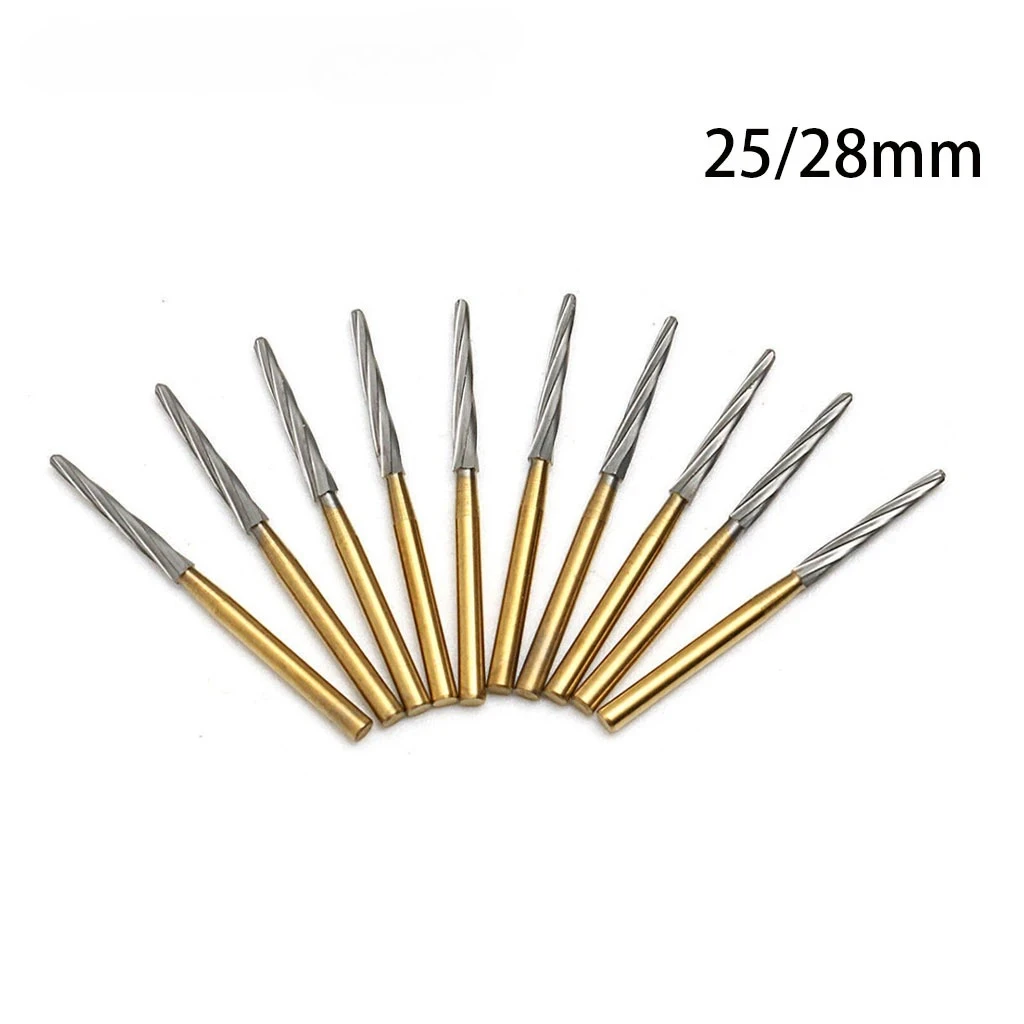 6Pcs Dental Zekrya 151 Endo Z 152 Carbide Tungsten Burs Titanium‑Coated FG 1.6mm Drill Bits for High Speed Handpiece