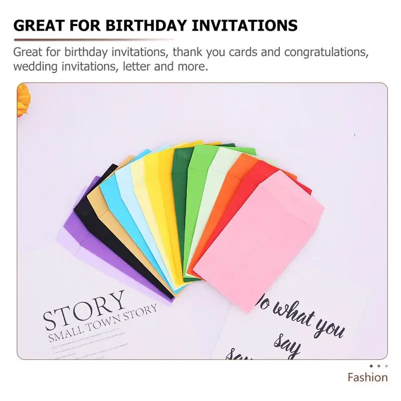 50Pcs Small Cash Envelopes Writing Paper Letter Envelopes For Money Simple Style Envelopes Colorful Writing Papers