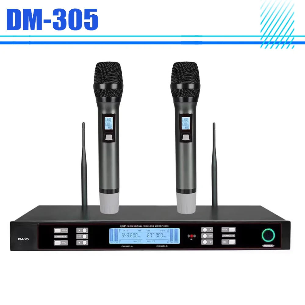 For SHURE DM-305 Wireless Microphone 1-To-2 Wireless U-band FM Microphone