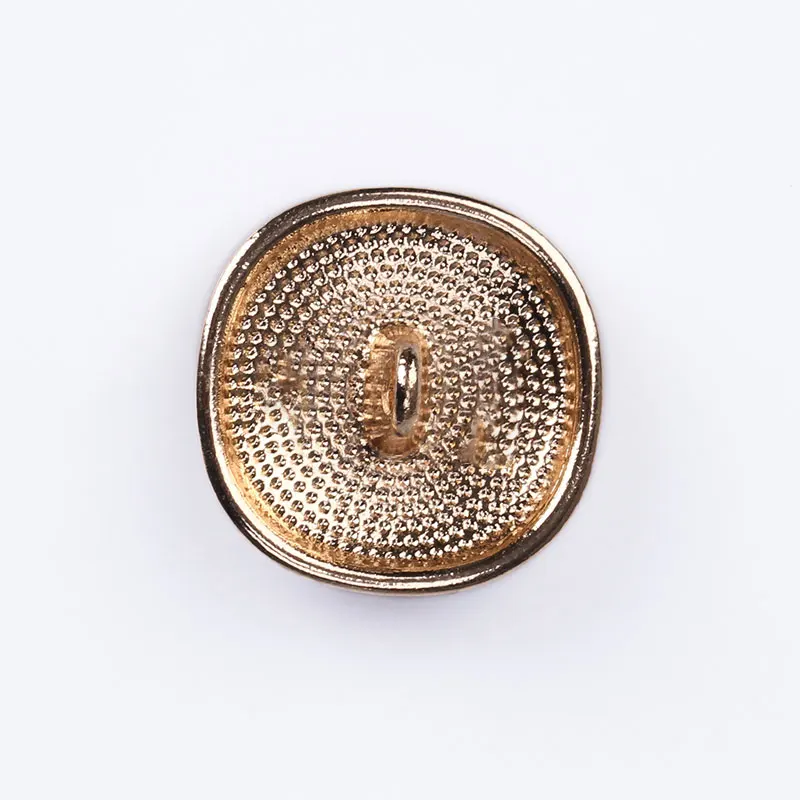 Vintage-Strass-Quadrat-Metallknöpfe, Schaftrücken mit schwarzem Edelstein, Gold- und Silberton, zum Basteln, Nähen, DIY, 6 Stück, Packung 18/23 mm – Detail 2