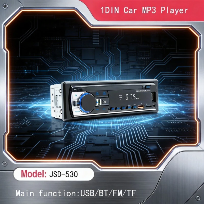 

Bluetooth Car Audio Stereo Player JSD-530 520, 60Wx4 Digital MP3 Player, FM Radio USB SD AUX Input radios para auto