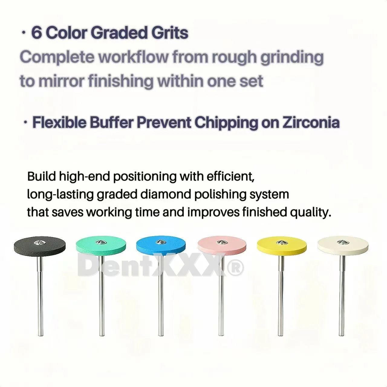 BUY 5 GET 2 FREE 6-Graded Polishing Heads Diamond Impregnated Progressive Mirror Buffing Flexible on Material longer Life