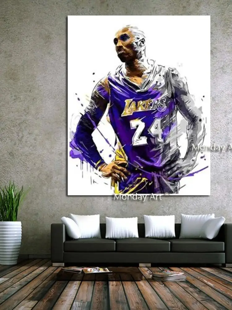 High Quality Canvas Painting of Kobe Bryant Modern Simple Living Room Decor Ideal for Basketball Fans Hotel and Apartment Wall A