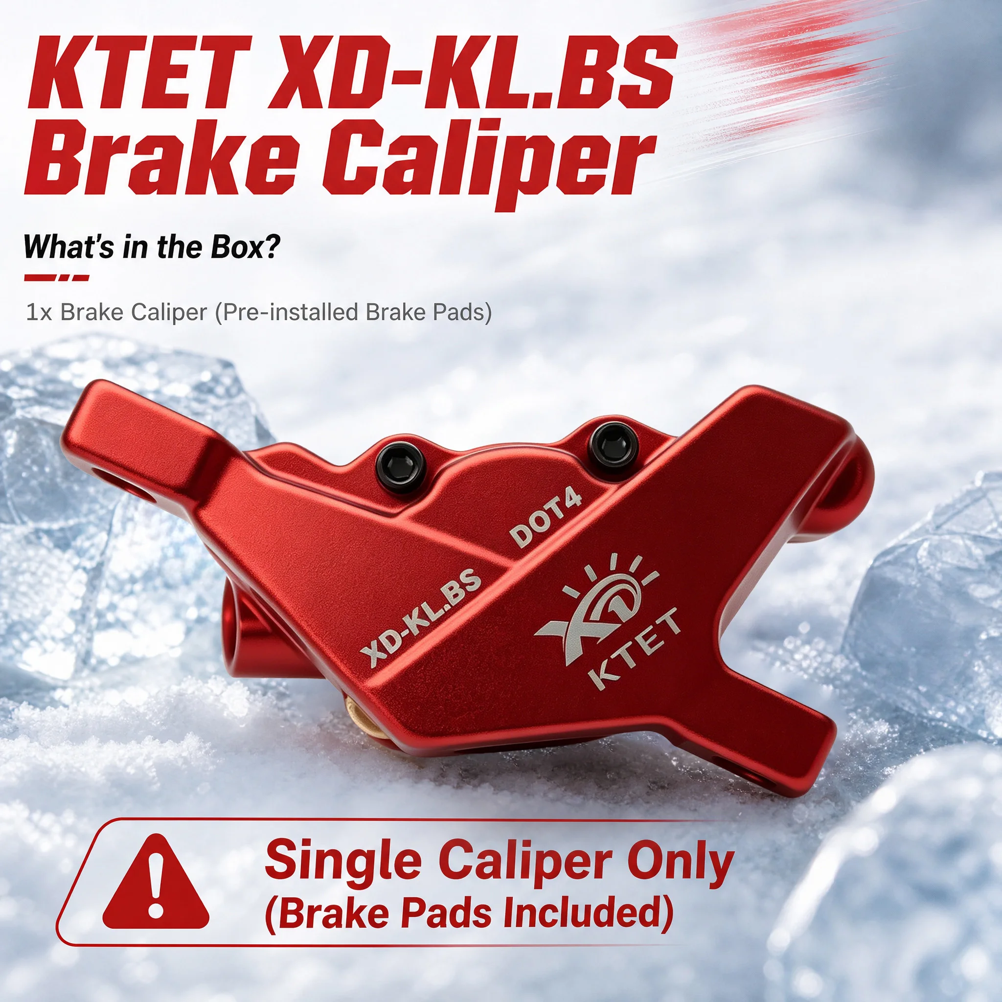 Bopzin M2000 C21 M22 Brake Caliper, KTET XD-KL.BS 2 Piston Hydraulic Disc Replacement, for E-Bike