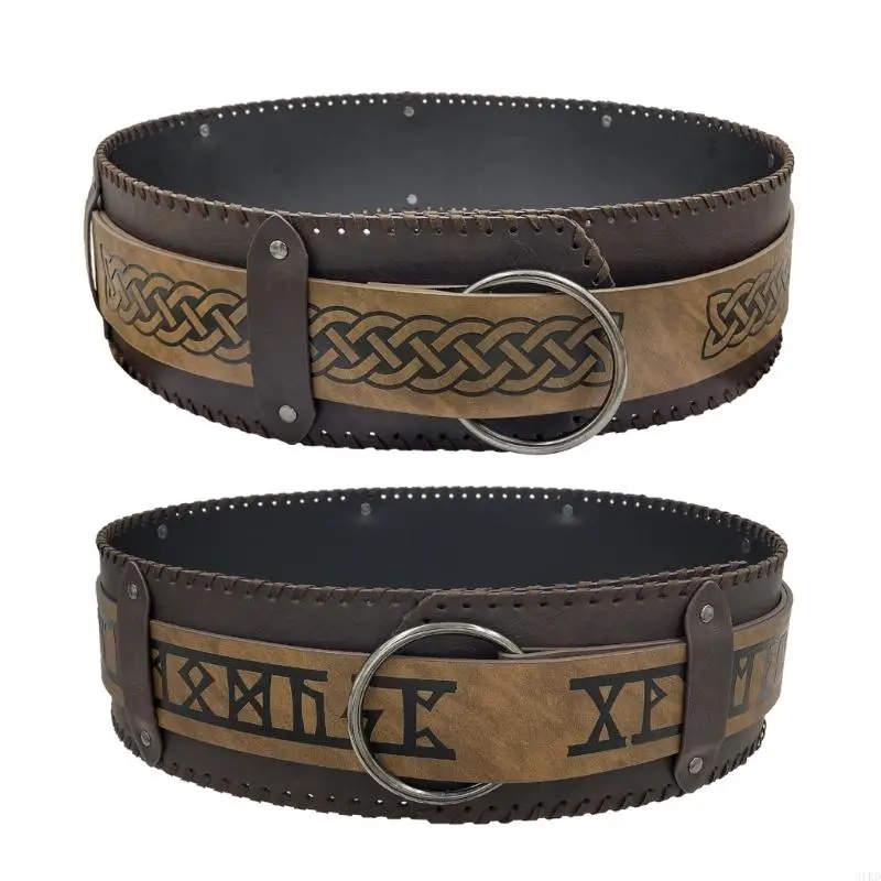 31KD Embossed Medieval Belt for Cosplay Party Adjustable Corset Costume Waist Belt Theme Party Dress Up Waistband