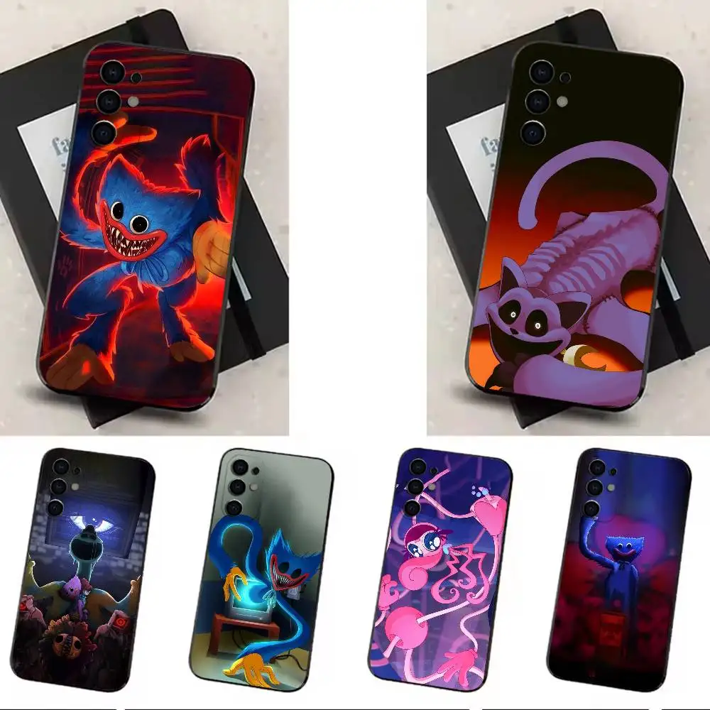 Funda de teléfono Game H-huggy wuggy para Samsung S25,S24,S21,S22,S23,S30,Ultra,S20,Plus,Fe,Lite Black Shell