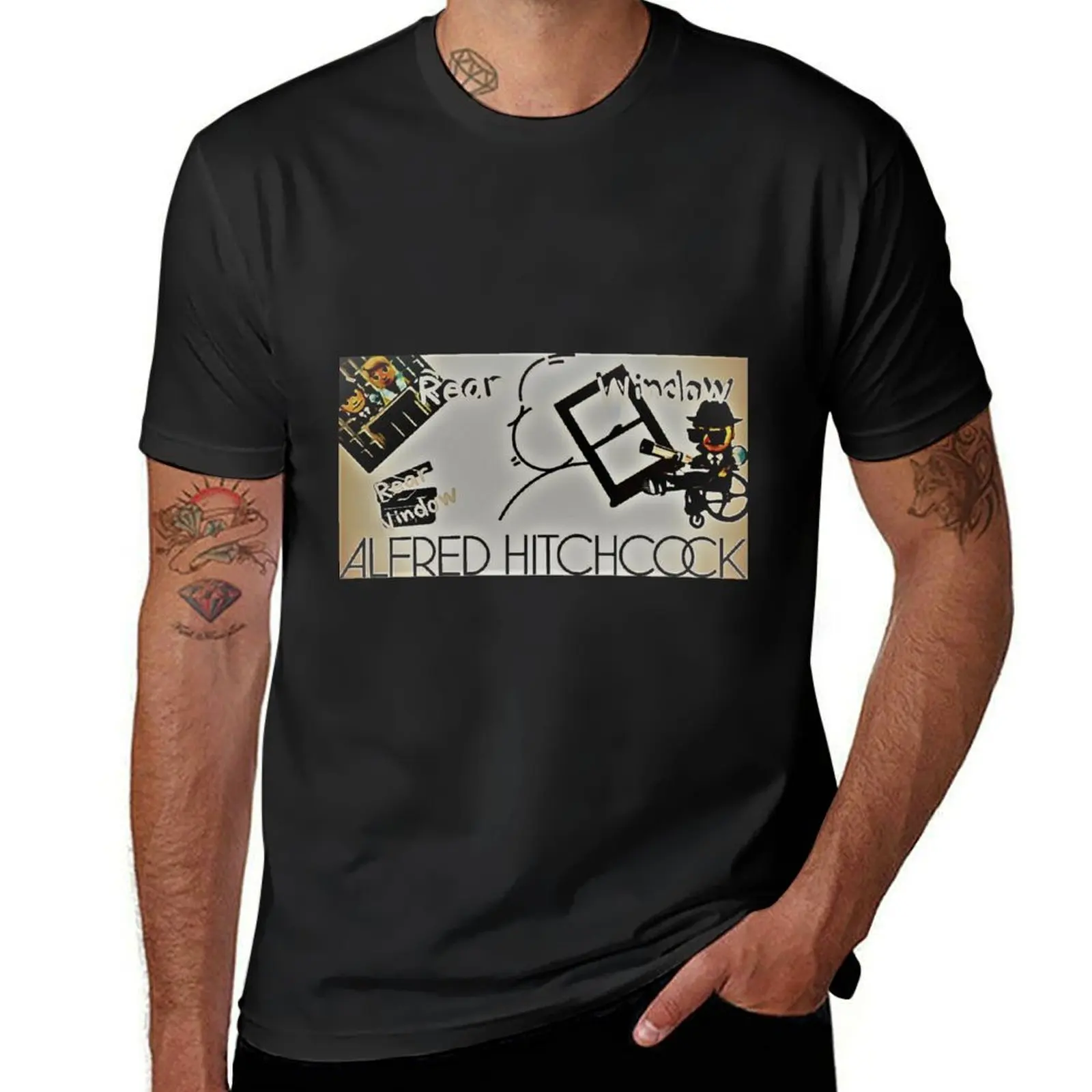 Alfred Hitchcock Real Window T-Shirt aesthetic clothes for a boy big and tall t shirts for men