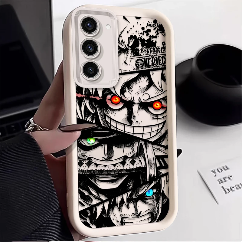 O-One Piece Luffy Phone Case For Samsung Galaxy S26 S25 S24 Ultra S23 S22 S21 Plus S20 FE A56 A55 A54 A53 A52 4G 5G Soft Cover