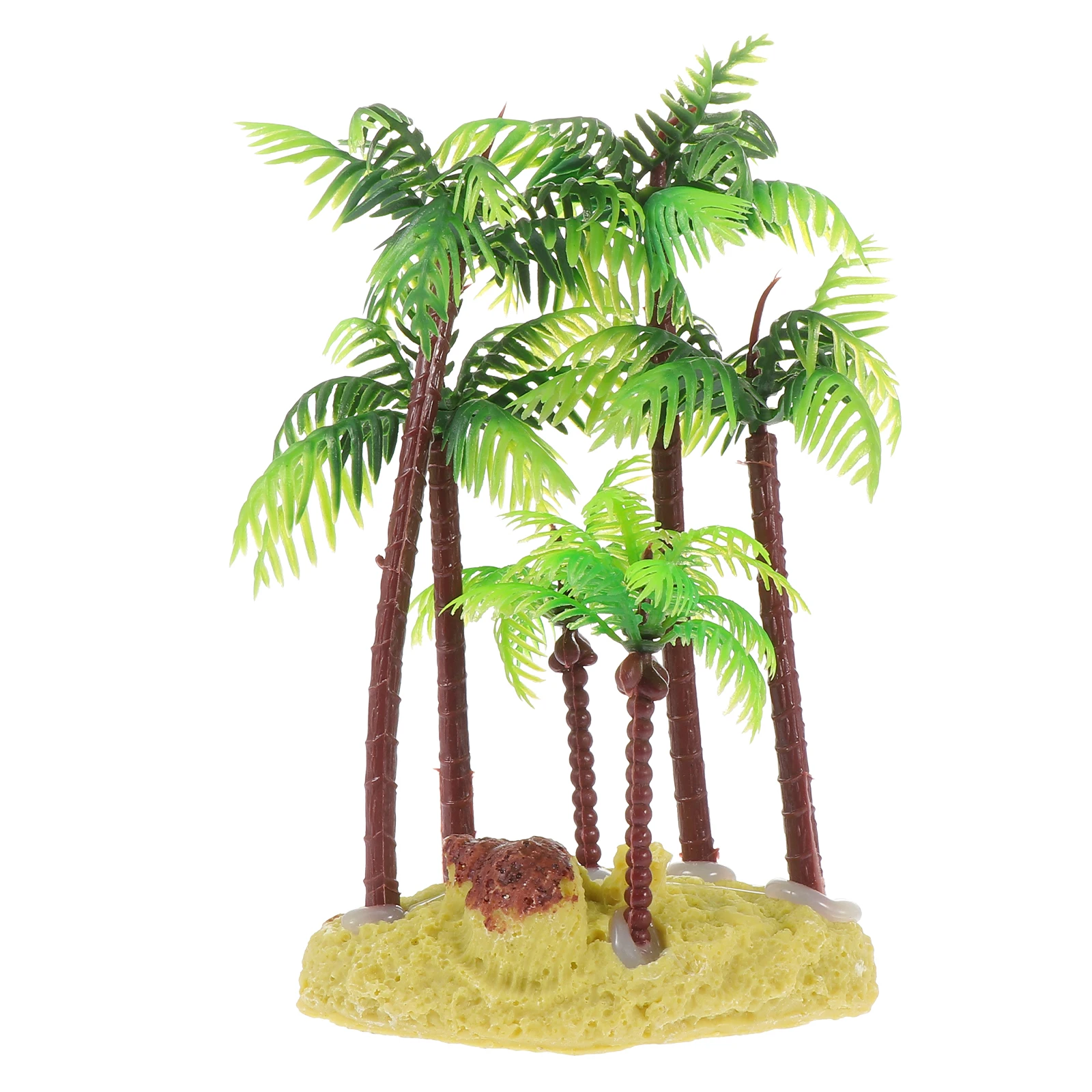 

1Pcs Realistic Resin Coconut Tree Aquarium Decor Fish Tank Landscape Ornament Natural Looking Artificial Tree for Aquatic