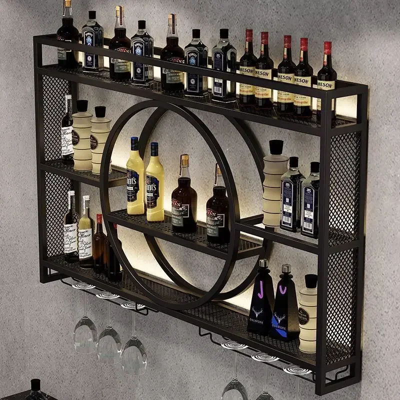 Wine Rack Furniture Entrance Hall Cellar Bar Salon Luxe Buffet Cabinet Club Modern Beverage Floating Shelf Luxury Wall Mounted