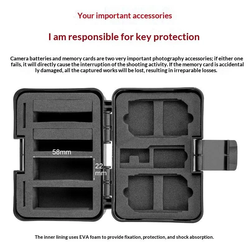 1Pcs Waterproof Storage Box Portable Camera Battery Case Memory Card Organizer Holder For NP-FZ100 BatteryNF stationery