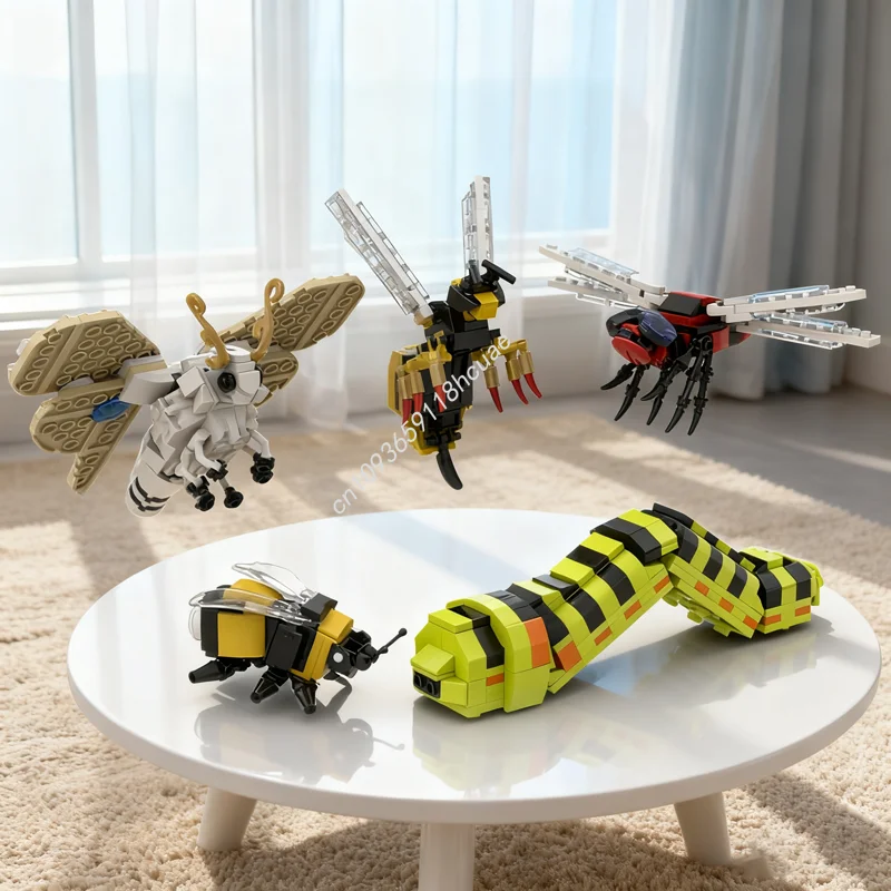 

648 шт. MOC коллекция насекомых ботаническая модель здания рождественский подарок блоки строительство DIY креативная игрушка образование дети