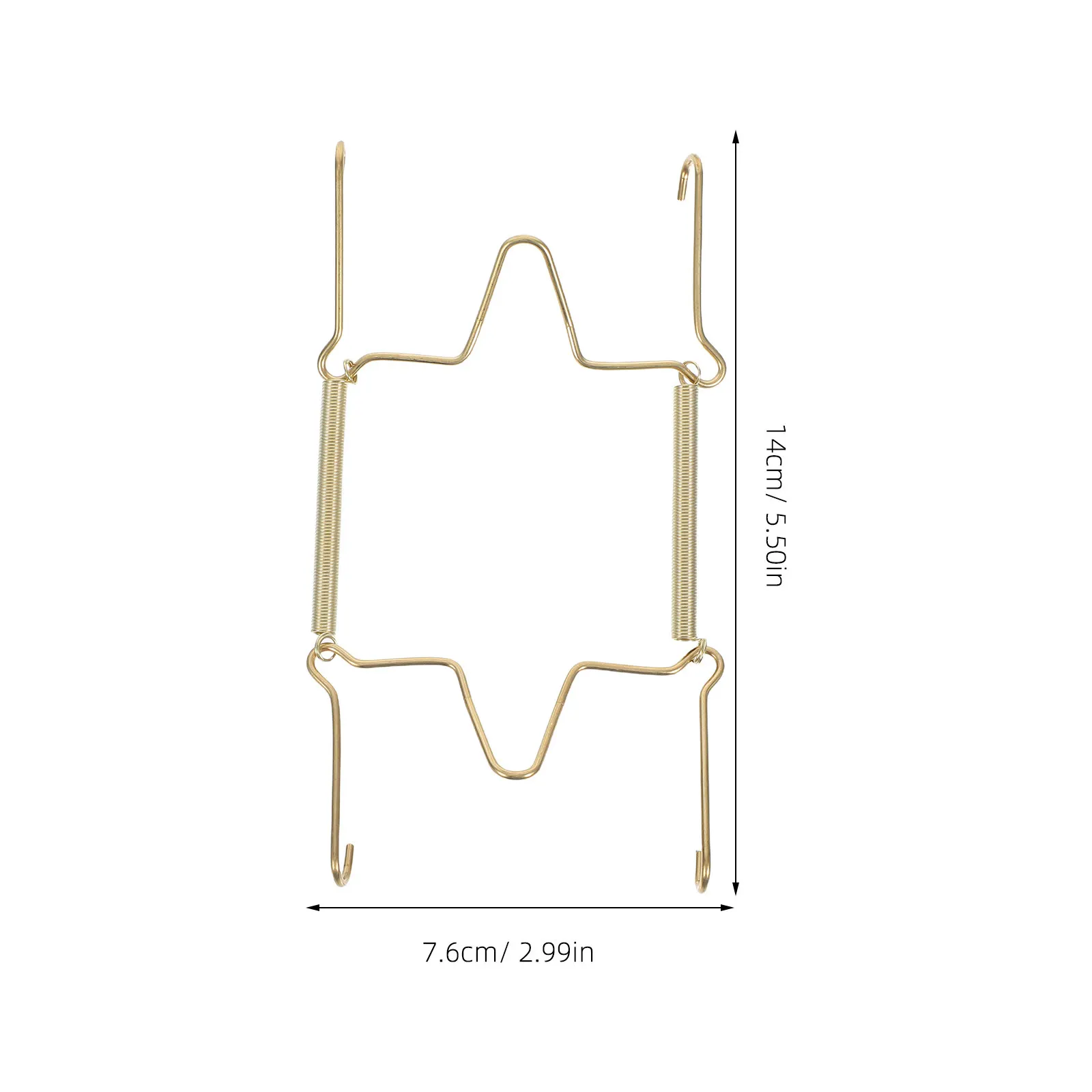 2Pcs Metal Spring Plate Hangers U-Shaped Wall Hooks for Decorative Plate Display Heavy Duty Installation Holder