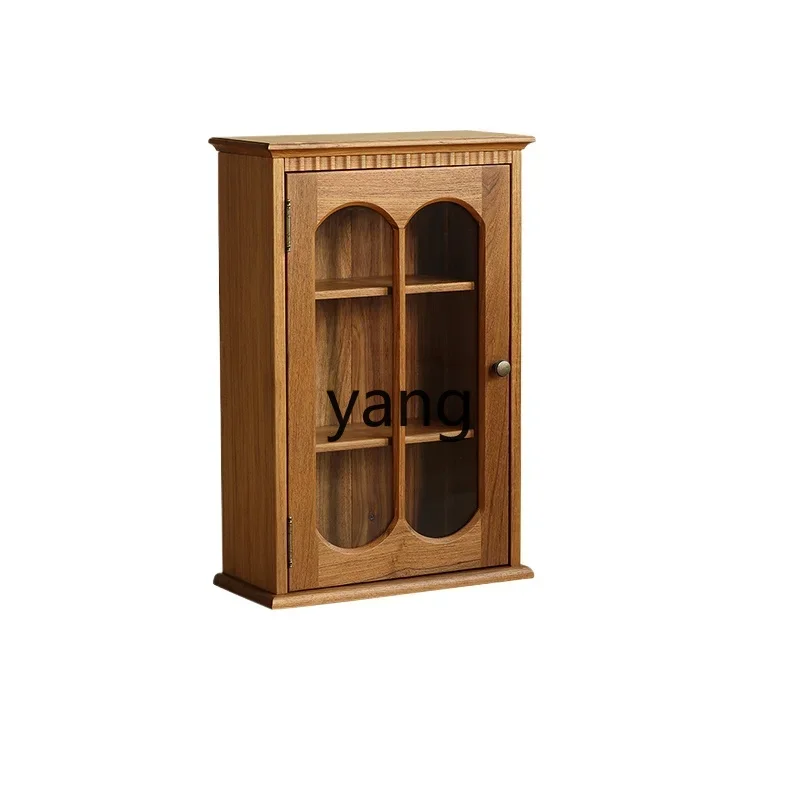 L'm'm retro style all-solid wood wall cabinet figure porcelain display cabinet guest restaurant storage cabinet