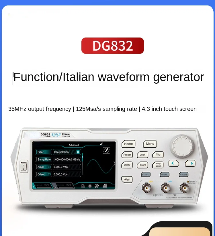 

Dg811/812/822/832 Function/Arbitrary Waveform Generator Single/Dual Channel Signal Source