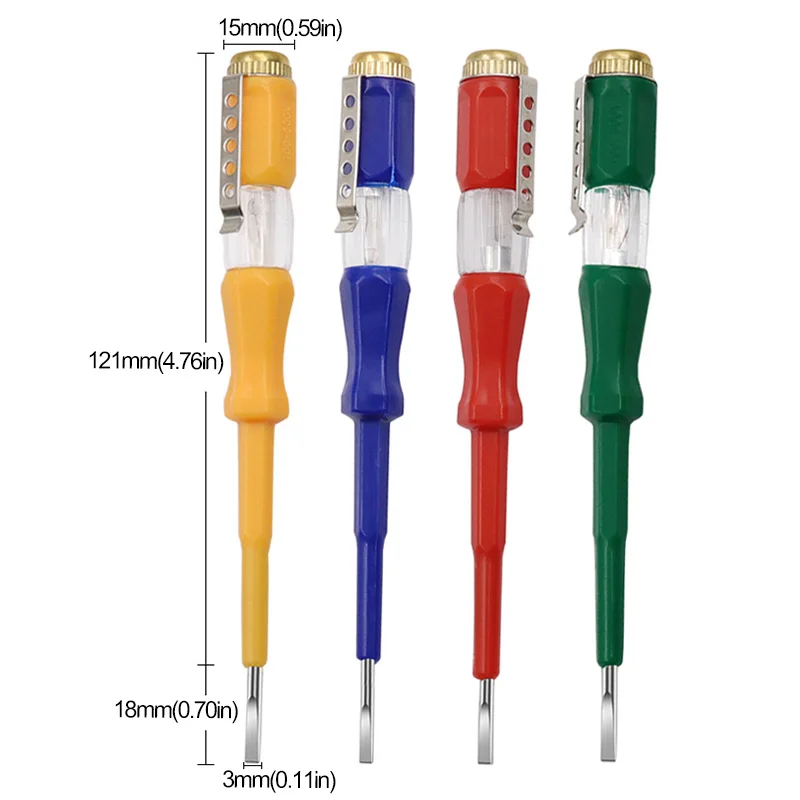 Electrical Test Pen Waterproof Electric Induced Tester Pencil Screwdriver light Probe Voltage Tester Detector AC DC 100-500 V