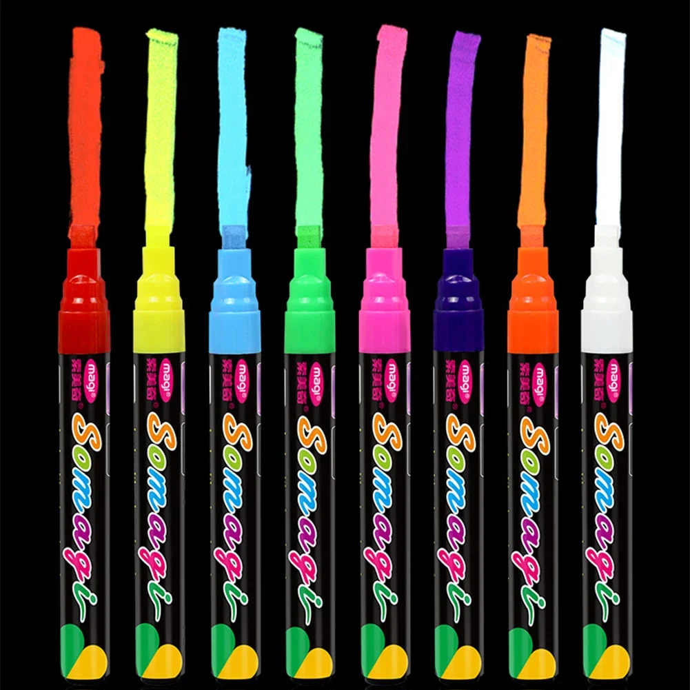 8Colors 7mm Liquid Chalk Erasable Highlighter Fluorescent Marker Pen,For Whiteboard Graffiti LED Advertisement Chalkboard