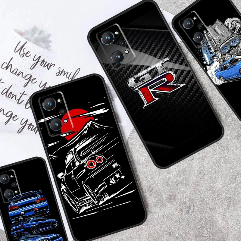 JRM Skyline GTR R34 For Realme 12 Pro Plus 11 10 C55 C53 C51 C33 C31 C30 C25s C21Y C15 GT Neo5 GT3 GT5 Pro Case