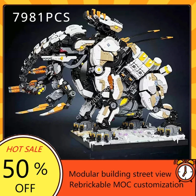 

MOC Horizon West Tooth Tremortusk Building Blocks Set Forbidden Elephant Monster Beast Bricks Toy For Children Birthday Kid Gift