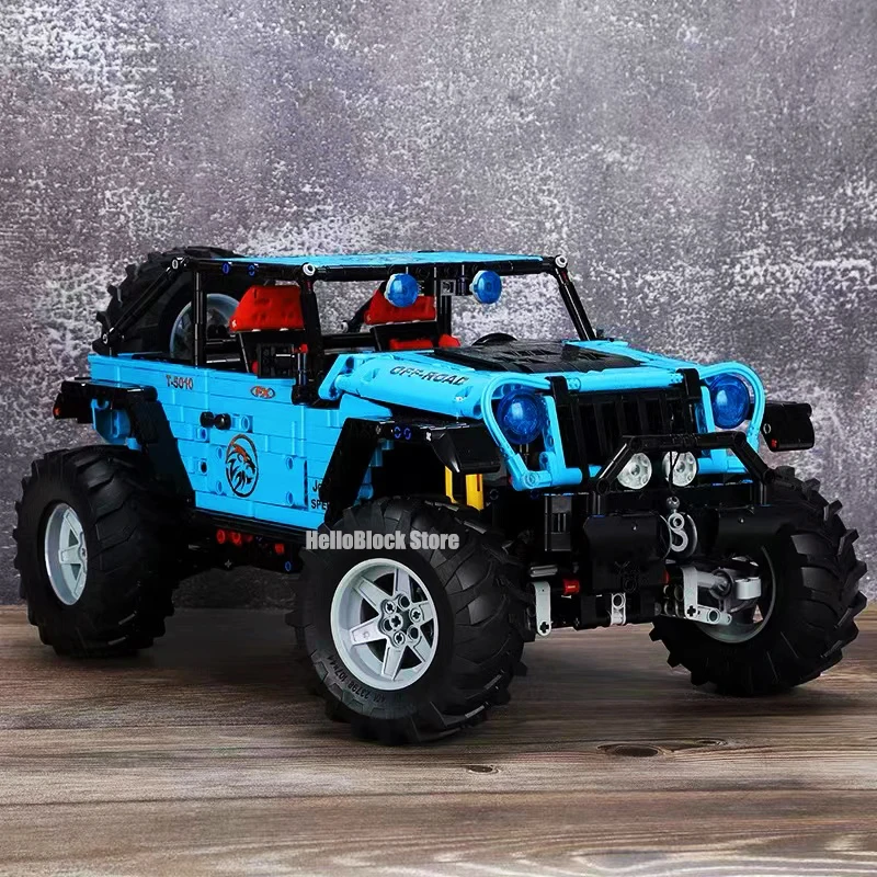 High-tech Wrangler Trailcat Off-Road Car Building Blocks Technical City SUV Jeep Vehicle Model Bricks Toys For Kid Birthday Gift