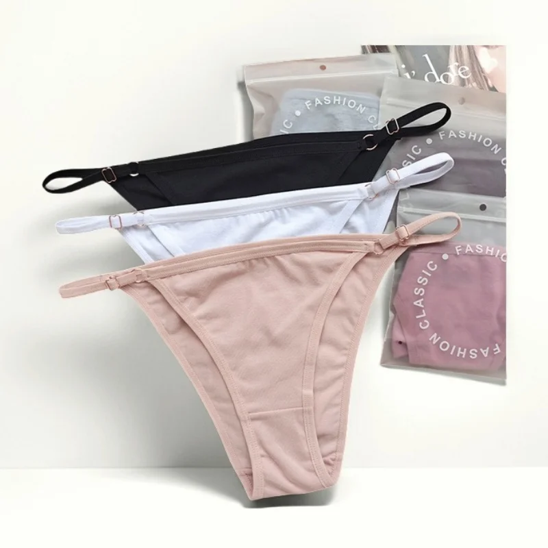 5 ks/sada bavlněných kalhotek, dámské spodní prádlo s nízkým pasem, bavlněné jednobarevné kalhotky, měkké dámské sexy spodní prádlo, velikost S-XL - náhled 2