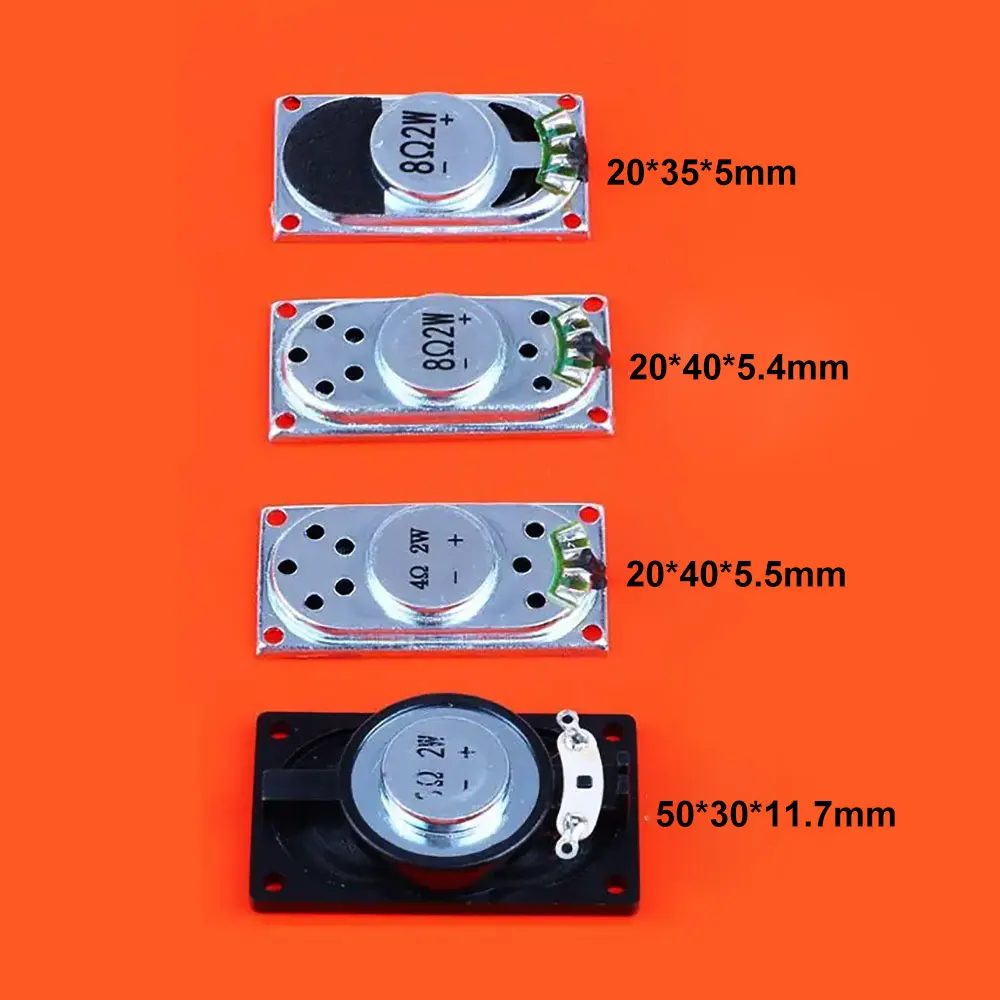 JCD 2PCS Loudspeaker Notebook Speaker Horn  2035 2040 5030 20 * 35mm 20*40mm 30*50mm 8 ohm 8R 4R 2W Square Loud Speaker