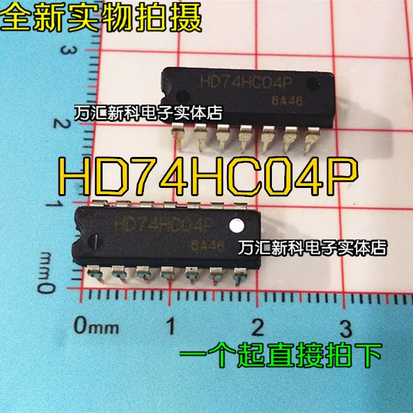 10 sztuk oryginalny nowy HD74HC04P HD74HC04 DIP-14