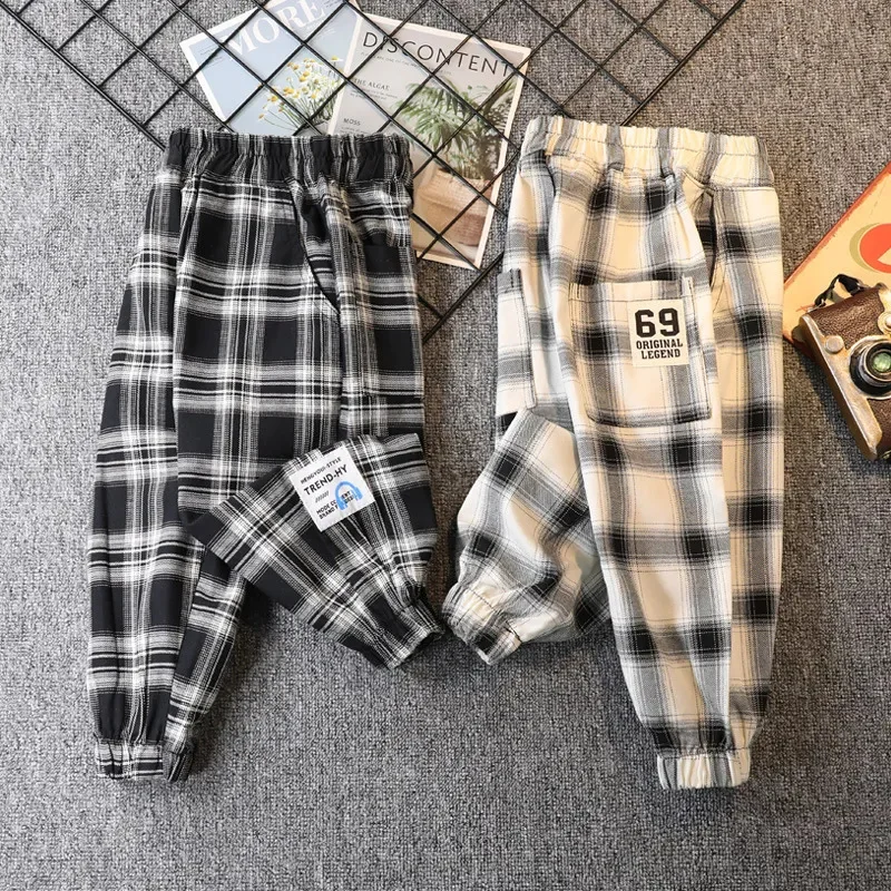 Boys' Pants Spring and Autumn New Western Style Pure Cotton Children's Sweatpants Medium Big Children Casual Sports Trousers