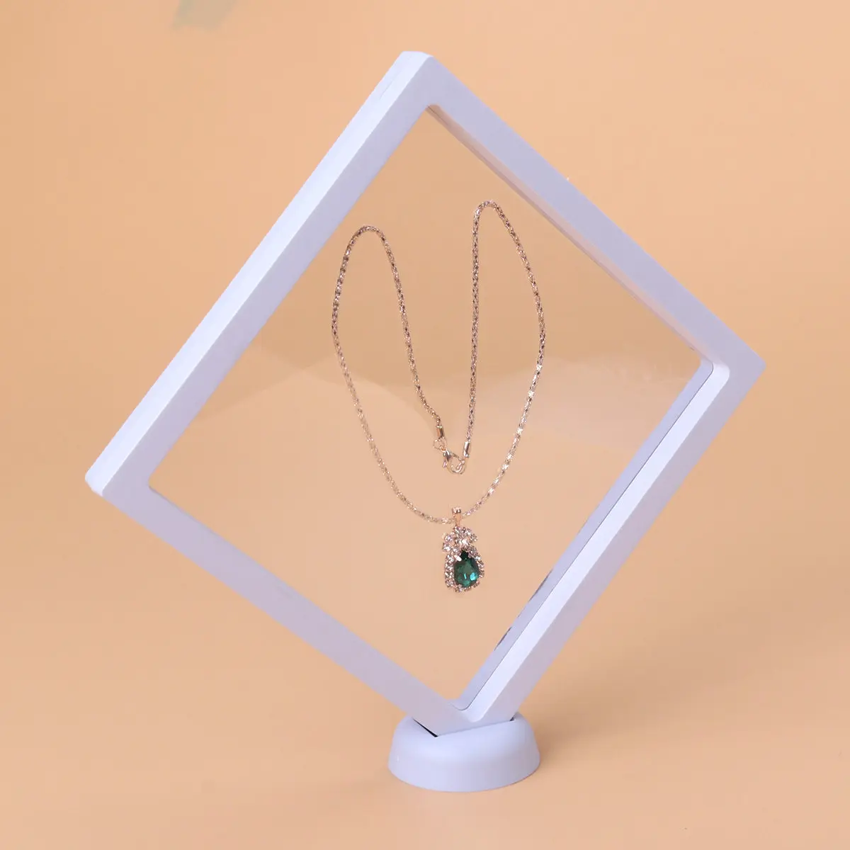 

3D Box Display Case for Jewelry Coins Medals Pendants Rings Aa Medallions Stamps Poker Chips 18x18x2cm Clear