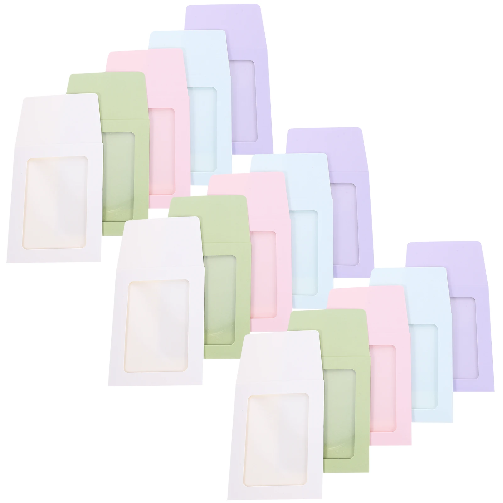 

50Pcs Color Paper Bag Card Envelopes Simple Style Protective Card Sleeves for Game Cards Business Trading Cards