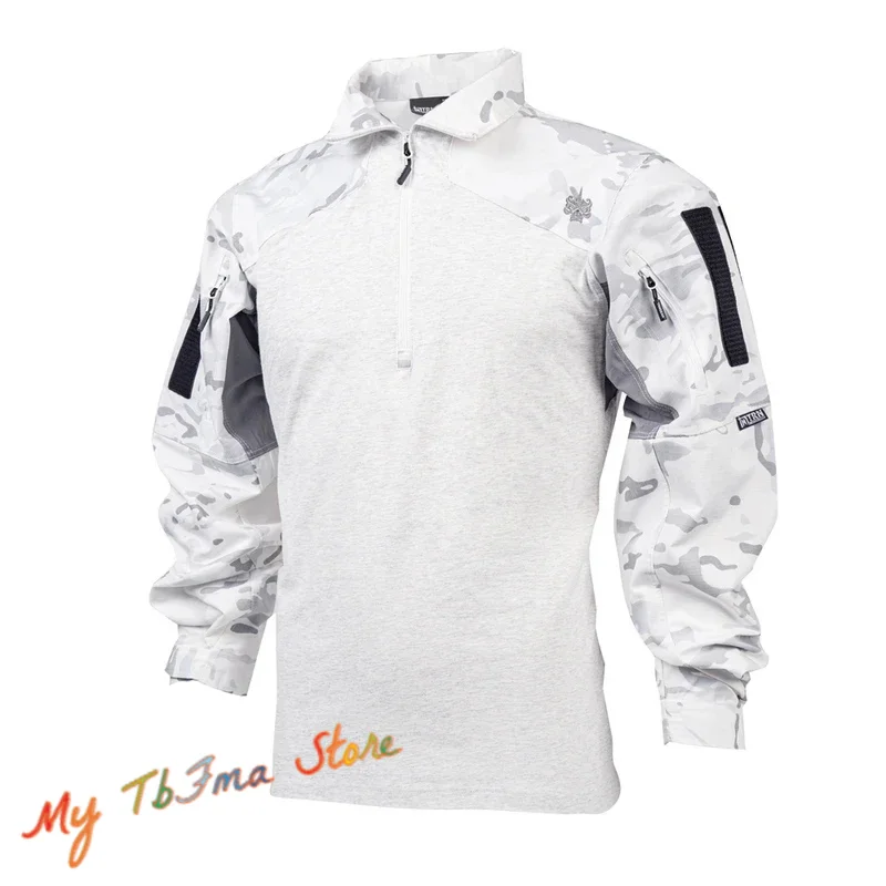 MCAP Snow Camouflage Breathable White Jacket/Frog Suit Tactical Top Spring and Autumn Thin Shirt/G3 Tactics Training Pants