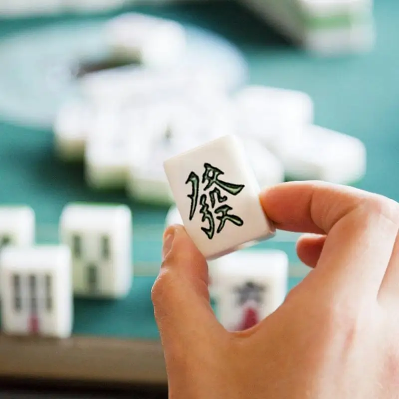 Mini numerado mahjong tradicional jogo de versão chinesa com caixa portátil mah-jongg viagem família diversão brinquedos lazer tempo jogo