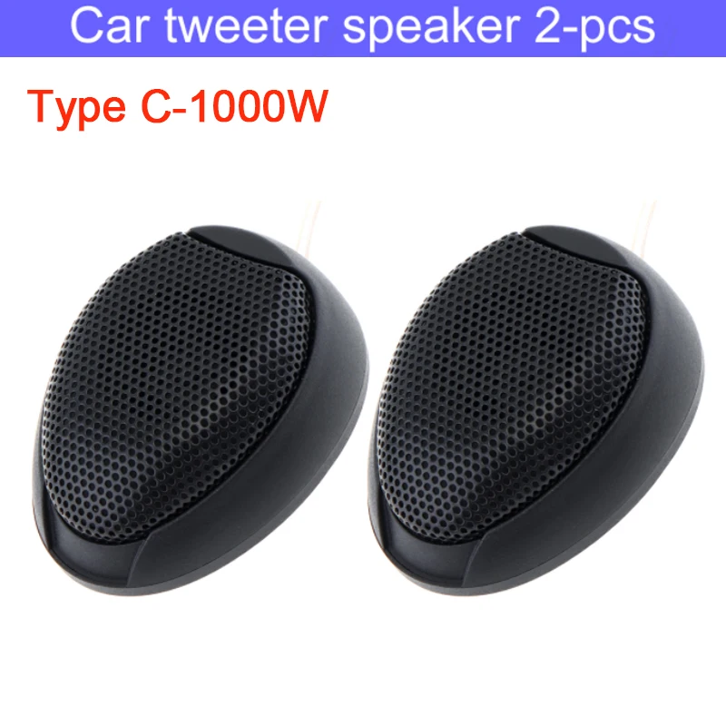 

2pcs Dome Tweeter Speakers 12V High Efficiency 20W/140W/1000W Mini Tweeter Speakers for Car Audio System