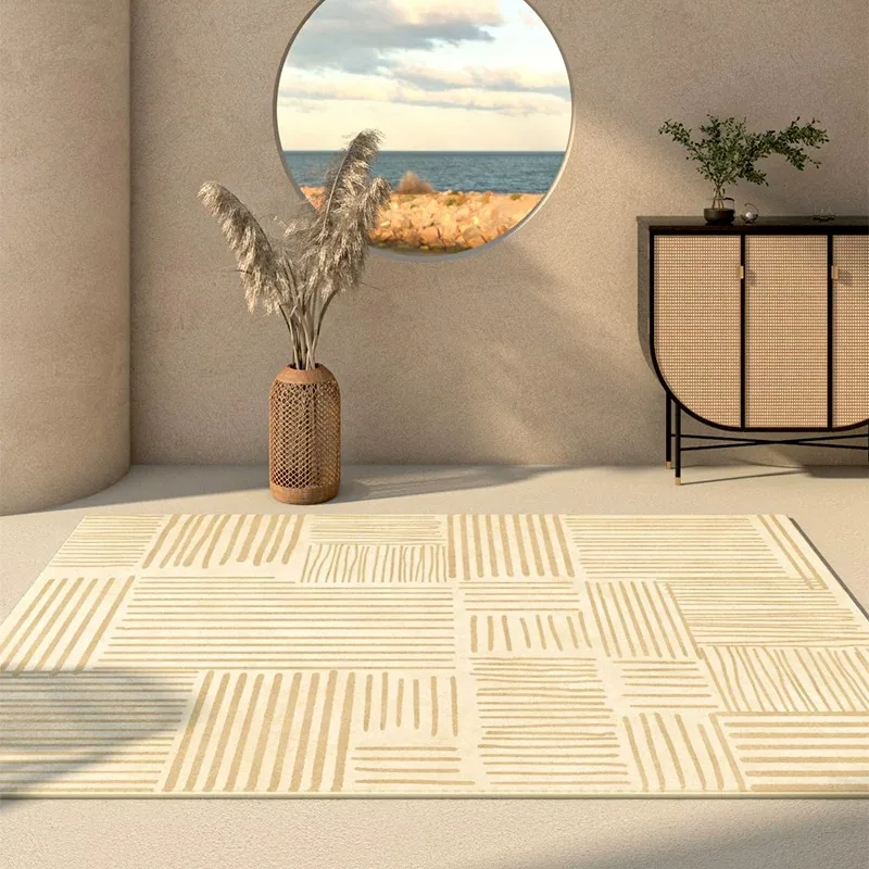 Japandi Wabi-sabi Living Room Carpet Bedroom Floor Mat Modern Abstract Decorate Large Area Rug Non-slip Washable Printed Rug 러그