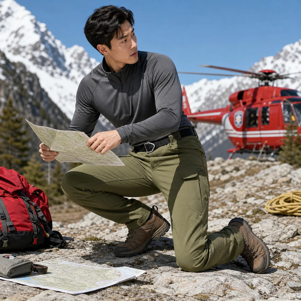 Pantalones Cargo Militares para Hombre, Corte Recto Clásico, para Senderismo al Aire Libre, Tela Elástica Militar, Pantalones de Servicio Especial Ix9, Overoles