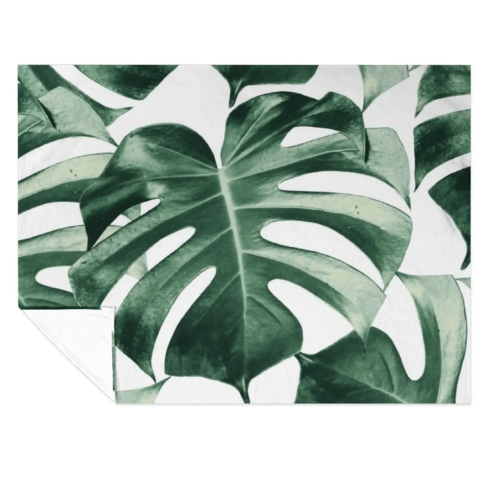 

Tropical Monstera Leaves Dream #2 #tropical #decor #art Throw Blanket Thins Polar christmas gifts Moving Blankets
