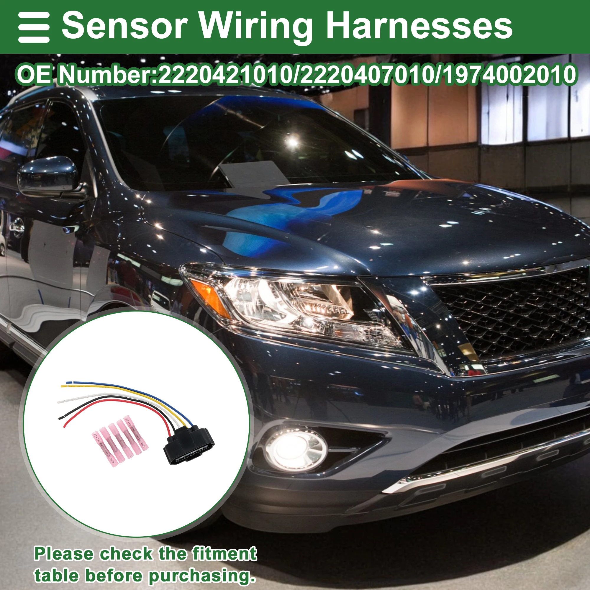 UXCELL 5 Pins Sensor Wiring Harnesses for JAGUAR S-TYPE 2002-2008 No.2220421010 18awg