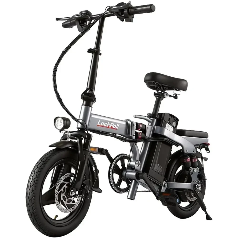 Compact 14 Adult Electric Bike - 2000W/1000W, 40/28MPH, 52V 25Ah or 48V 15Ah, 60-80mi Range, Detachable Battery