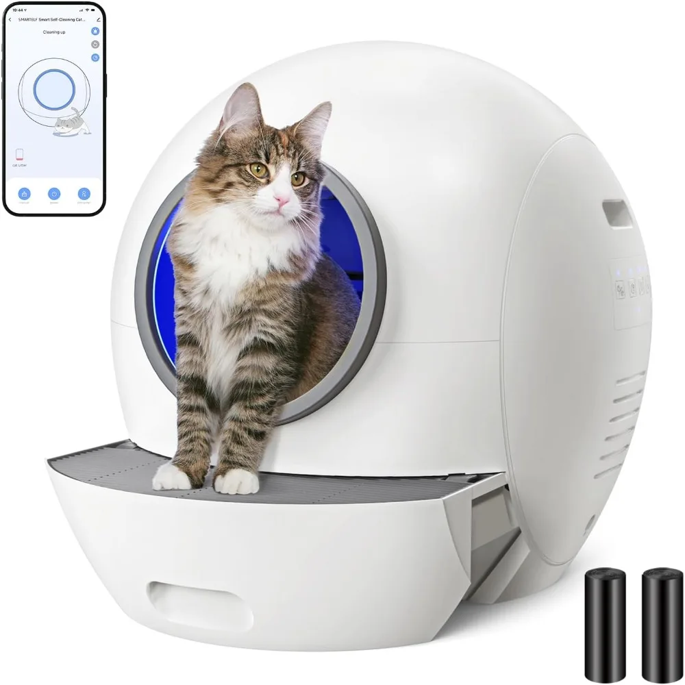 Self-Cleaning Litter Box, Automatic Cat Litters Box Extra Large Litters Box for Multiple Cats, Smart Cats Litter Box,