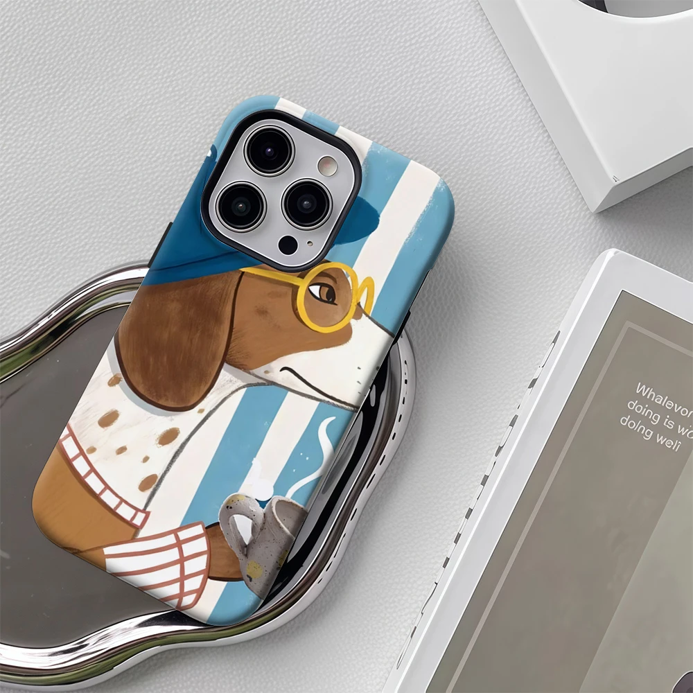 Чехол для телефона Coffee Pup IPhone17 Must-Haves для IPhone 17, 16, 15, 14, 13, 12, 36 Pro Max Plus, двухслойная задняя крышка