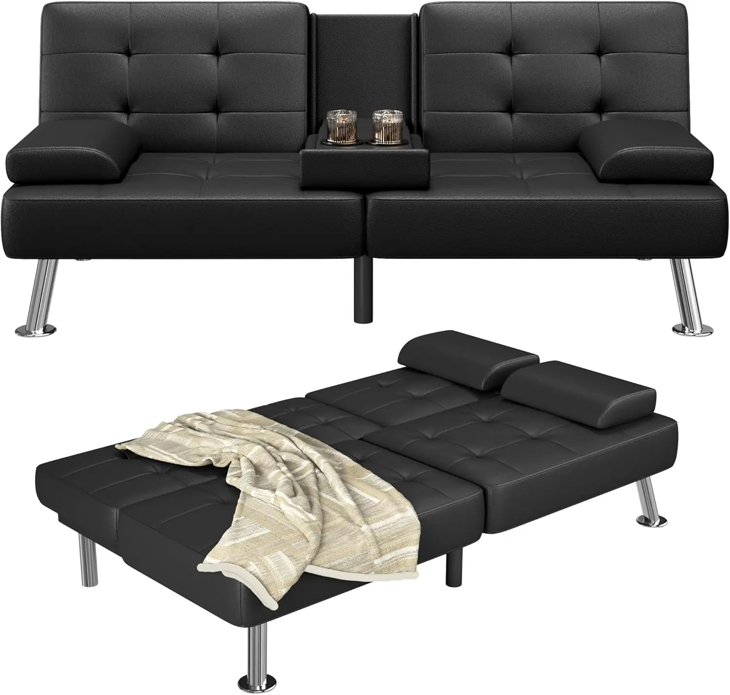 Futon Sofa Bed Adju…
