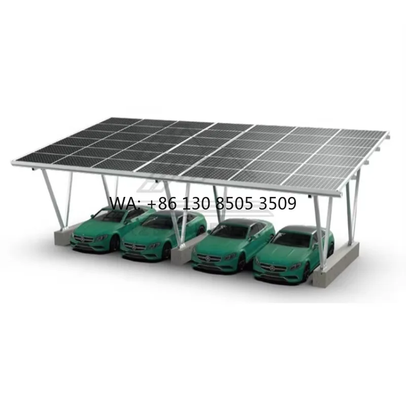 Fast Installation Solar Aluminum Carport Racking 30 Kw Solar Parking Structure PV Solar Carport Mounting System PV Carport