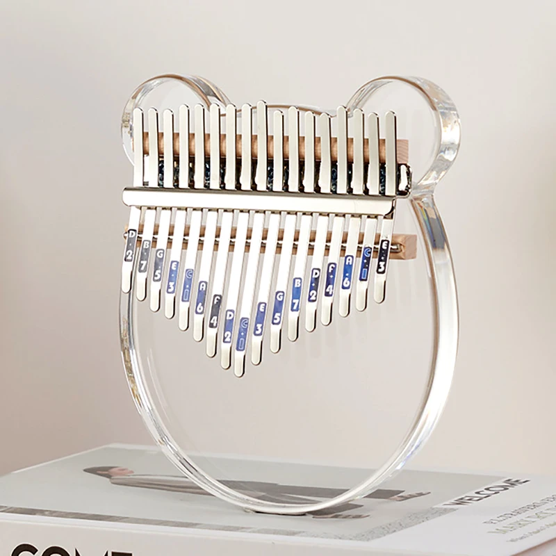 Kalimba de acrílico transparente, Piano de pulgar de 17 teclas para principiantes, teclado Musical para niños, instrumentos musicales de Calimba, bonito regalo