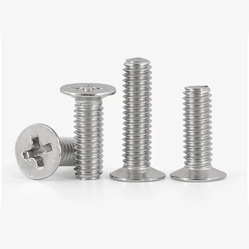 304 steel 120 degree M2.5 m3 m4 Countersunk thin head screw flat cross metric hardware screw bolt computer notebook SSD Sscrew