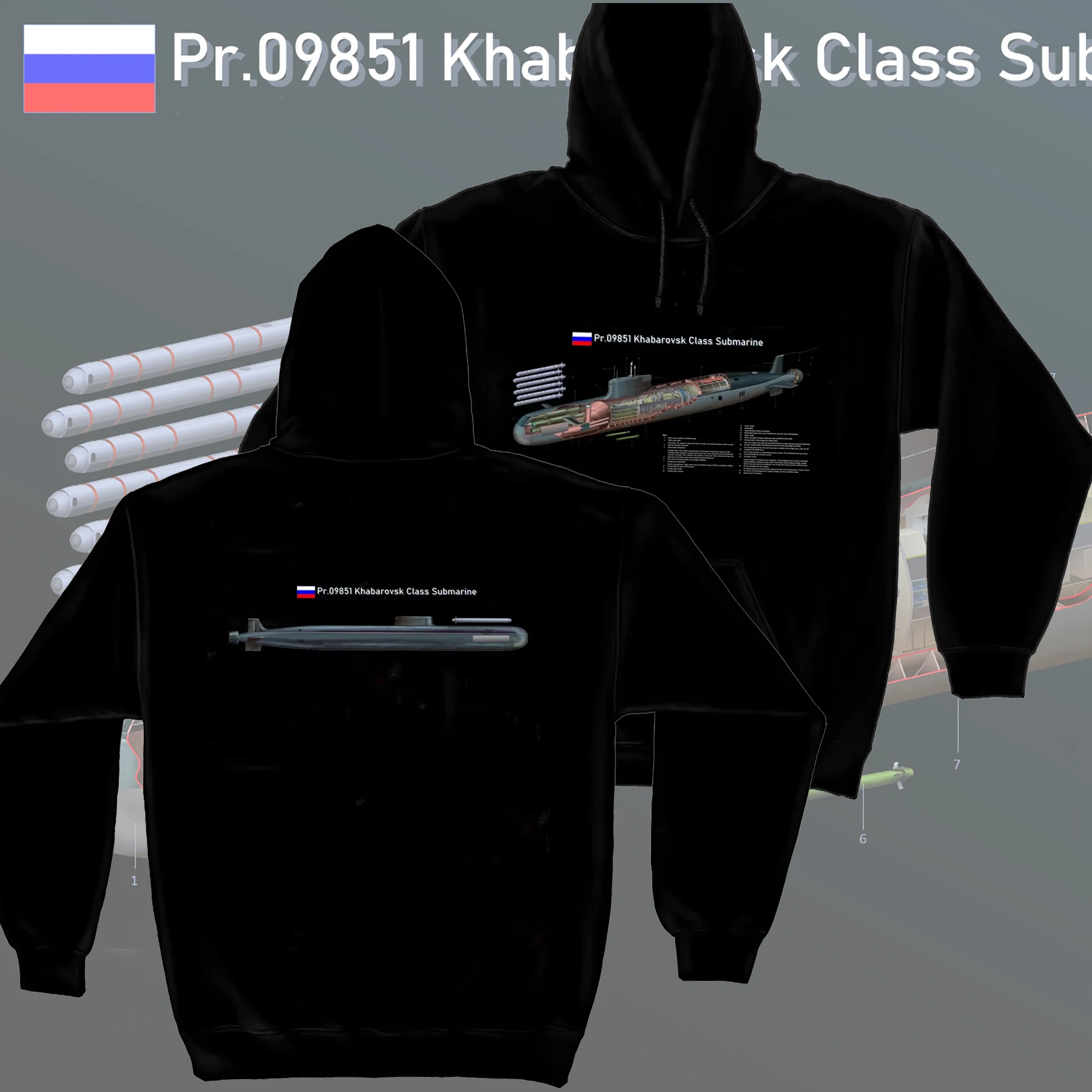 

Русский темно-синий Pr 09851 Khabarovsk, классический пуловер с капюшоном «Ядерная подводная лодка», 100% хлопок, удобные повседневные мужские толстовки