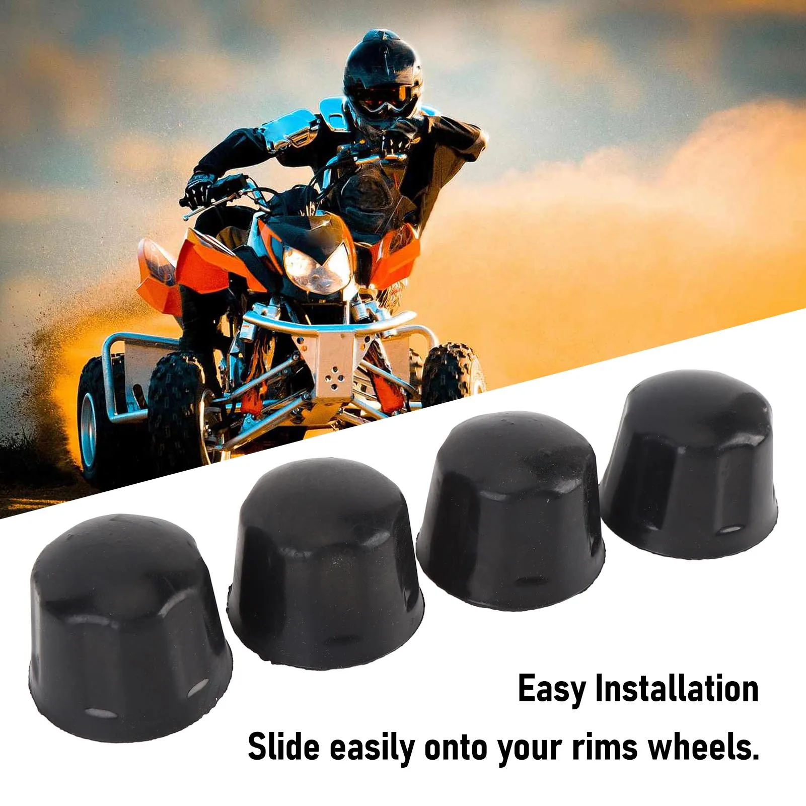 Rubber Wheel Rim Dust  42mm Rubber Rim Dust  Oil Proof for 110cc 125cc 250cc 300cc ATV Quad Go Kart Rim Wheel